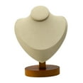 thumbnail image 3 of Soporte de exhibición de collares, maniquí, accesorios creativos, collar, cadena, busto de joyería, soporte de busto de joyería para exhibición de Beige, 3 of 10