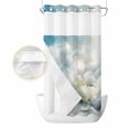thumbnail image 2 of Blue White Ombre No Hook Shower Curtain Waterproof,Bathroom Curtains with Snap in Liners and See Through Top Window,Watercolor Cloud Geometric Abstract Art Hotel Bathtub Curtains Shower 36"Wx72"L, 2 of 8