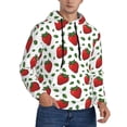 thumbnail image 2 of Wukai Strawberry Print Men Hoodies Fleece Sweatshirts Long Sleeve Sweaters Pullover Fall Outfits Winter Clothes-3X-Large, 2 of 7