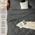 thumbnail image 3 of Juego de sábanas SunStyle Home King, 7 piezas, gris oscuro, 3 of 7