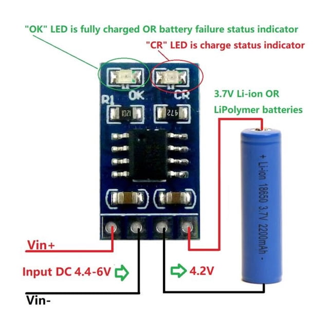 Module de Contrôleur Solaire LiPo Li-Ion Lithium 4.2V, Sortie 1A, Réglage de Précharge pour Systèmes Alimentés par Énergie Solaire