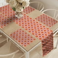 thumbnail image 2 of Ambesonne Abstract Table Runner & Placemats, Fruit Like, Placemat 4 pcs + Runner 14"x90", Pale Ruby Burnt Orange, 2 of 2