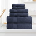thumbnail image 2 of BNM Zero Twist Cotton 6 Piece Assorted Towel Set, Midnight Blue, 2 of 4
