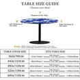 thumbnail image 2 of Round Fitted Tablecloth with Elastic Edge Design Table Cover Waterproof Stain-Resistant Wipeable Table Cloth Best for 42"-46" Round Tables for Outdoor Indoor Floral, 2 of 4