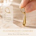 thumbnail image 5 of Long Teardrop Dangle Gold Plated Earrings for Women Hypoallergenic Drop Leverback Earrings Trendy Long Teardrop Dangle Earings for Jewelry Gifts, 5 of 12