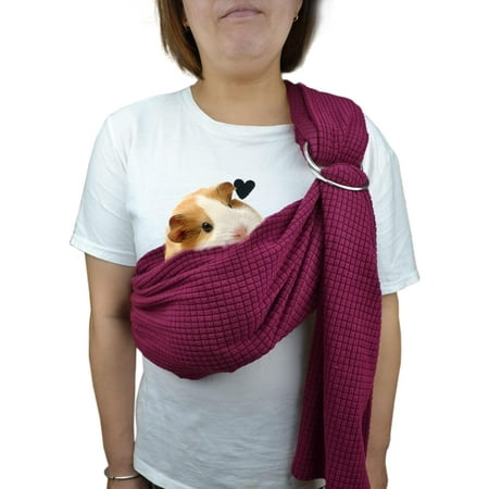 Hgudesign Guinea Pig Sling Carrier Bonding Pouch with Adjustable Shoulder Strap le Bag for Guinea Pig