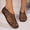 Black, variant on Women’s PVC Jelly Flats, Woven Mesh Slip-On Ballet Shoes, Hollow Out Summer Sandals