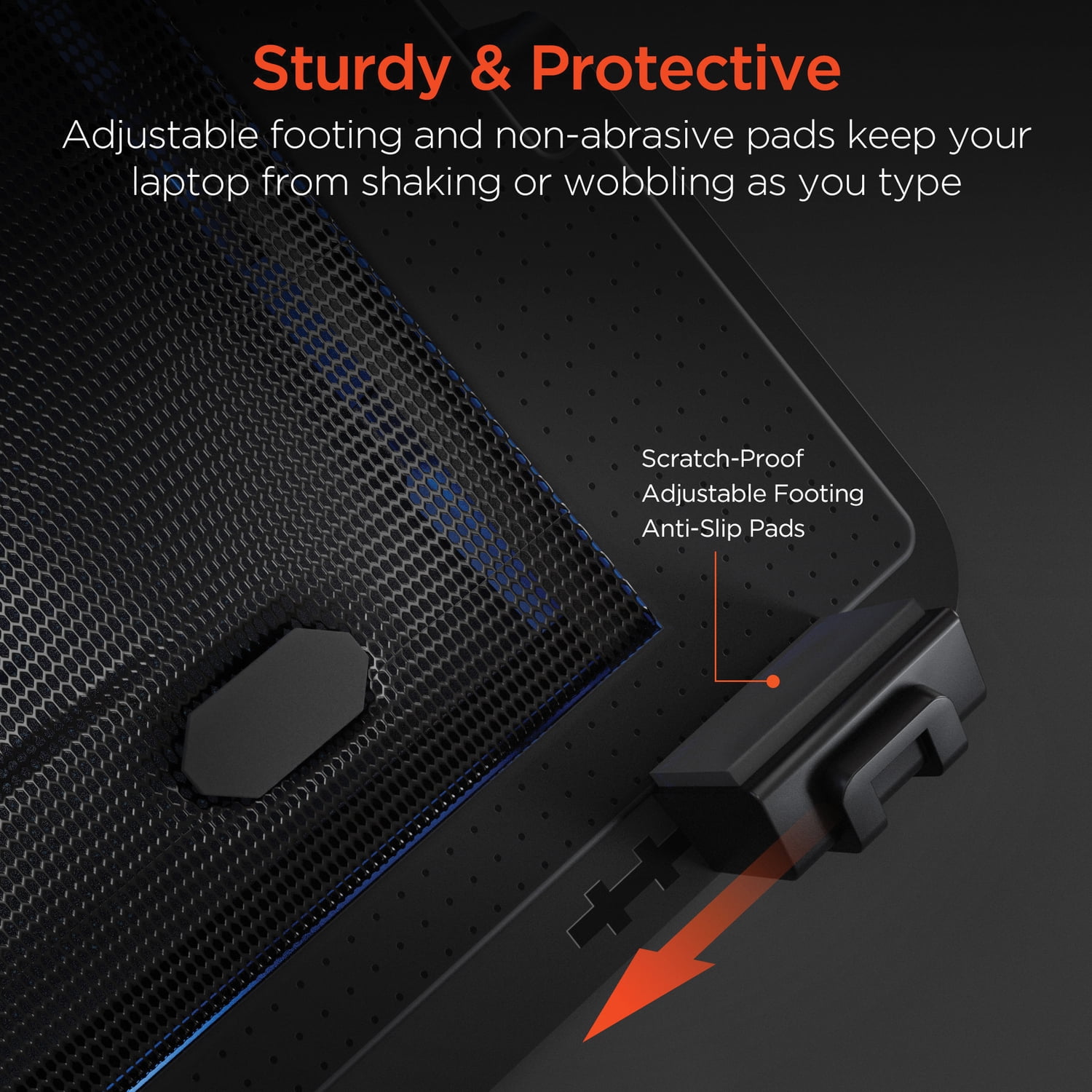 HyperGear 15614 UpRite Air Portable Laptop Cooling Stand Black