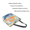 thumbnail image 3 of FORMRS Womens Canvas Tote Bag with Zipper Inner Pocket Shoulder Handbag, Blue Goldfish Bowl, 3 of 7