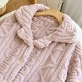 thumbnail image 6 of Bovxnpu Pajamas for Women Set Loungewear Set, Women' s Pajamas Set Fleece Button Down Cardigan Pants Loose Sleepwear 2 Piece Pajamas Set Warm Loungewear Fuzzy, 6 of 7