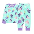 thumbnail image 4 of Toddler Baby Girls Summer Outfits Crew Neck Long Sleeve Cartoon Graphic Print Tops Pants Casual 2 Piece Fall Outfits Size 3-4T, 4 of 4