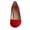 RED, variant on Women Bridal Slip On Wedding Shoes Party Dress Low Heel Pumps Shoes