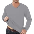 thumbnail image 6 of Blekii Men's V-Neck Thermal Shirt, Fleece Lined Base Layer Top, Thickened Warm Undershirt for Winter, Soft Brushed Interior, Comfortable for All-Day Wear, Essential Cold Weather, 6 of 6
