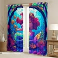 thumbnail image 2 of Erosebridal Mermaid Princess Curtains for Living Room, Underwater World 30%-50% Blackout Curtains Set of 2 (42x63), Ocean Coral Curtains and Drapes (42x63), Window Curtains Room Decor, 2 of 6