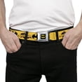 thumbnail image 3 of DC Comics Belt, Seatbelt Buckle Belt, Vintage Batman Logo Bat Signal Yellow, Youth 22 to 32 Inches, 3 of 9