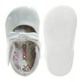 thumbnail image 4 of Josmo Baby Girls Mary Jane Flats with Bow Detail: Non, Slip Sole Wedding Flower Girls Shoes (Infants Toddler Sizes), White Patent, 6, 4 of 6