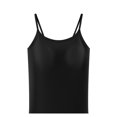 thumbnail image 2 of Wancir Built In Bra Padded Tank Tops for Women Winter Thermal Sleeveless Scoop Neck Vest with Shelf Bra, 2 of 3