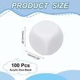 thumbnail image 2 of 10 mm Acrylic Dice Blank, 100 Pcs Standard Game Dice Rounded Corner for Board Games, 2 of 7