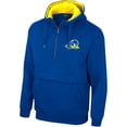 thumbnail image 2 of Men's Colosseum Royal Delaware Fightin' Blue Hens Team Half-Zip Pullover Hoodie, 2 of 3
