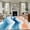 Lake Blue, variant on Orange Navy Blue Ombre Area Rugs 2x3 for Living Room, Abstract Beach Waves Gradient Non Slip Washable Rug Runner, Low Pile Indoor Floor Carpet Mat Bathroom Rugs for Bedroom, Kids Room