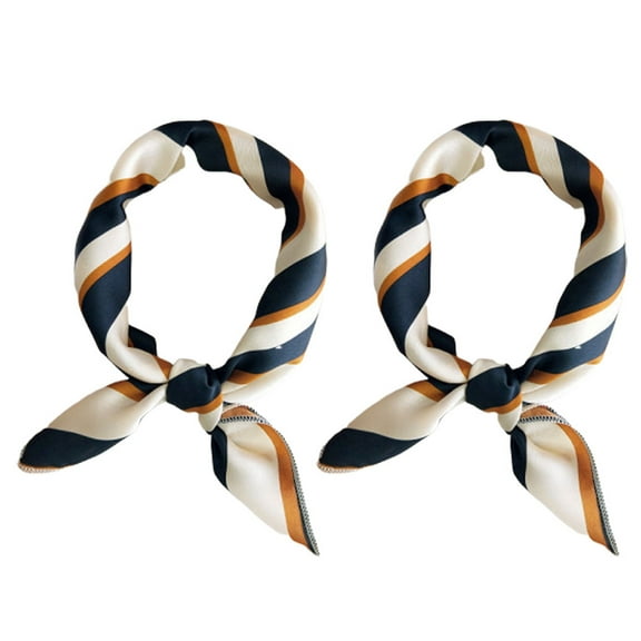 MLINS  2 Pcs Printed Square Scarf Orange Scarves Women's Fashion Miss