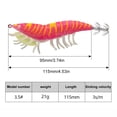 thumbnail image 4 of Señuelo Luminoso para Pesca Mar Camarón Patas Blandas Anzuelos Calamar Cebo () Rosa, 4 of 4