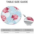 thumbnail image 6 of Round Fitted Tablecloth with Elastic Edges Fits 36"-44" Round Tables Pioneer Colorful Floral Waterproof Table Cover Washable Indoor and Outdoor for Party Kitchen Dinner Banquet Patio Picnic, 6 of 7