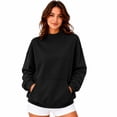 thumbnail image 6 of VV AVEORS Mock Neck Sweatshirt Women 2026 Fall Winter Oversized Turtleneck Lightweight Pullover Teens Long Sleeve Sweatshirts Black XL, 6 of 8