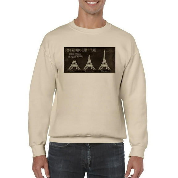 Exposition La Tour Eiffel Sweatshirt Men -Ethan Harper Designs, Male XX-Large