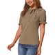 thumbnail image 4 of INSPIRAR CHIC Blusas de Verano para Mujeres de Color Sólido con Lazo en el Cuello y Mangas Cortas para Usar en el Trabajo Color Marrón Claro Talla L, 4 of 6