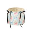 thumbnail image 2 of Hyknon Quilted Storage Basket, Cute Dots Cherry Roses Heart Prints Decorative Storage Boxs with Bow, Boho Car Organizer Bin, Round /Square Makeup Storage Basket for Women Bedroom Vanity Closet Home, 2 of 7