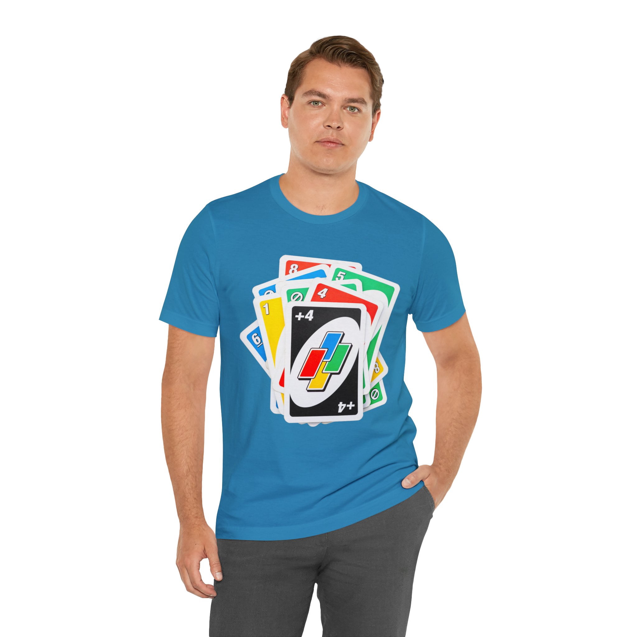 Uno Card Game Tshirt - Fun Draw 4 Stack Design - Draw 4 Tshirt