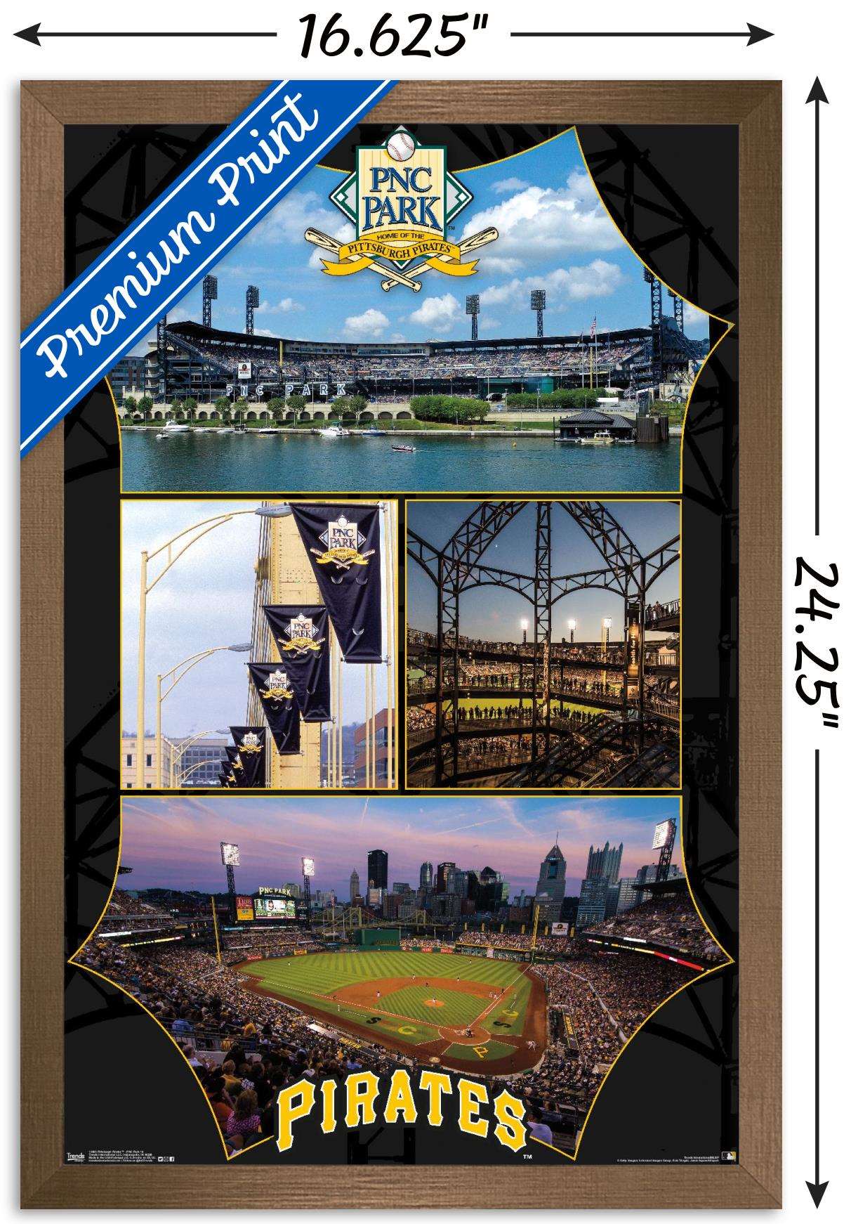 MLB Pittsburgh Pirates - PNC Park Wall Poster, 14.725" x 22.375", Framed