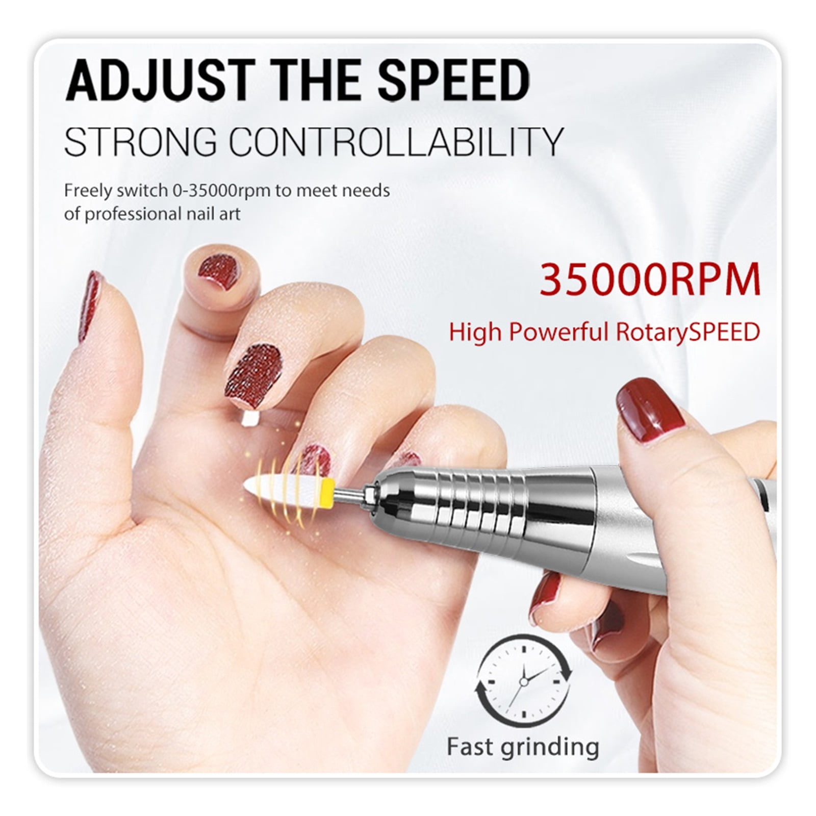 35000 RPM Nail Drill Machine, Portable Rechargeable Nail Drill Pen, Apparatus For Manicure, Nail Gel Polisher