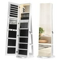 thumbnail image 5 of Imerelez Jewelry Armoire with Full Length Mirror 360° and Large Capacity Jewelry Organizer Armoire, Lockable Mirror with Jewelry Storage, Multi Storage Shelves, 5 of 8