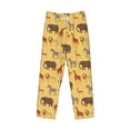 thumbnail image 6 of Uemuo Cute Animals Pattern Men's Wide Leg Palazzo Lounge Pants with Pockets Light Weight Loose Comfy Casual Pajama Pants-Small, 6 of 9