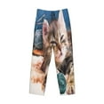 thumbnail image 4 of Fotbe Playful Cat Men's Pajama Pants,Sleepwear Pants,Pj Bottoms Drawstring And Pockets-X-Large, 4 of 9