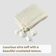 CHILDLIKE BEHAVIOR Cozy Organic Cotton Baby Blanket - Soft & Warm Knitted Blanket for Crib, Stroller & Receiving - Perfect for Newborns & Toddlers!