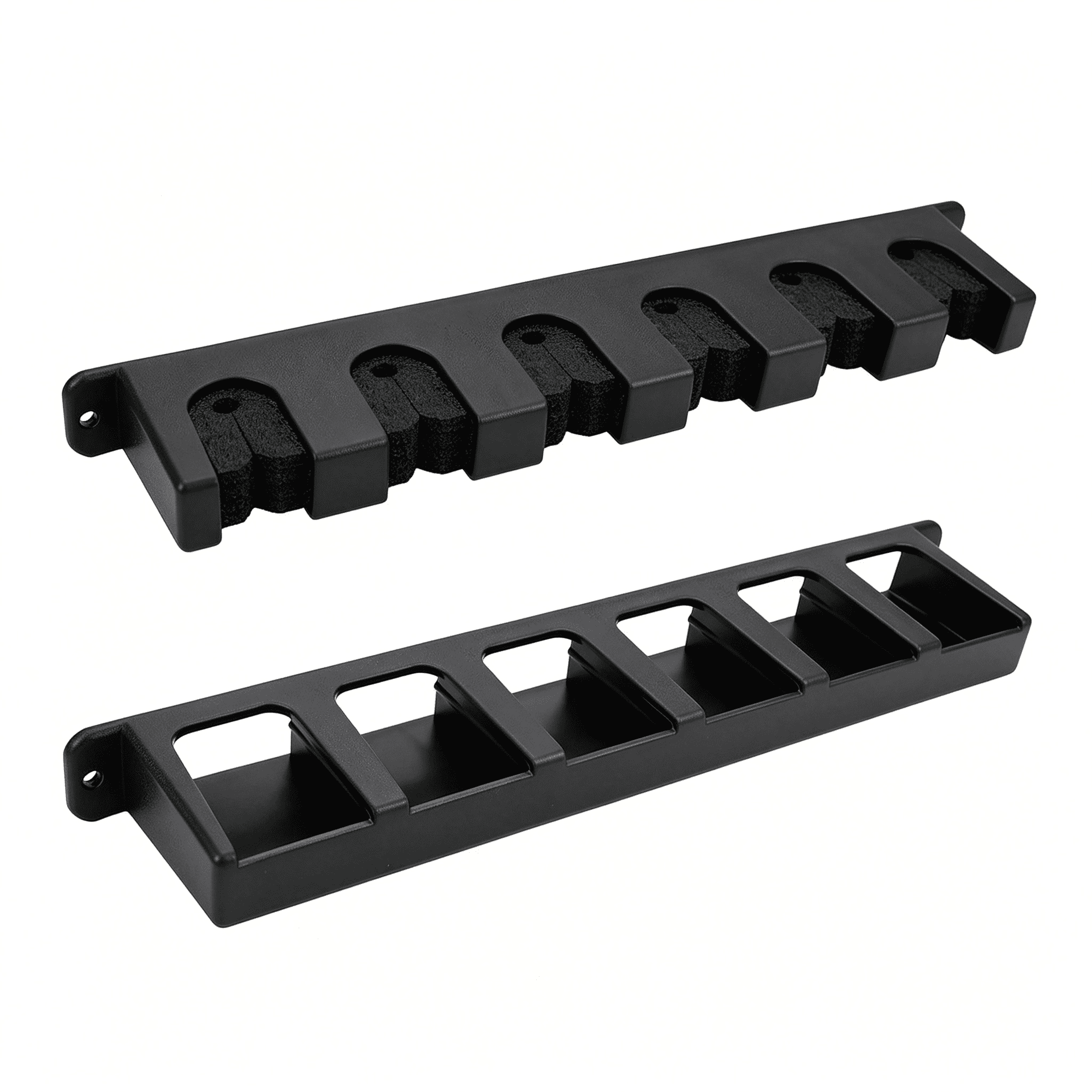 XIBUFE Fishing Rod Holders Vertical Rod Rack Fishing Pole Holders for Garage Wall Ceiling Rod Stand Black Versatile Fishing Pole Holders for Garage (1 Pair Black)