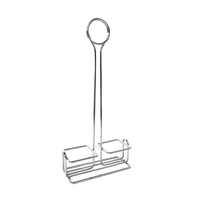 Soporte de condimento de almacenamiento de especias con clip de menú Mantenerse Minimalista Versátil Condimento Almacenamiento de botellas para meseta Plata