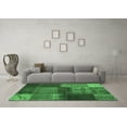 thumbnail image 3 of Ahgly Company Indoor Rectangle Patchwork Emerald Green Transitional Area Rugs, 2' x 5', 3 of 4