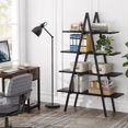 thumbnail image 3 of Tribesigns 4-Tier Bookshelf, A-Shaped Bookcase 4 Shelves Industrial Ladder Shelf Open Display Shelves Book Storage Organizer for Living Room, Home Office, 3 of 7