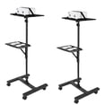 thumbnail image 1 of KFFKFF Support de Projecteur, Support de Plancher pour Portable à 2 Étagères, Table de Supports de Projecteur avec Hauteur Réglable de 33,86 à 53,54 Pouces, Cadre à Poutre en I Supports de Projecteurs Trépied, 1 of 9