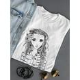 thumbnail image 3 of Cute Floral Fashion Lady T-Shirt Women -Image by Shutterstock, Female Small, 3 of 4