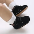 thumbnail image 3 of Dpytoraw Summer Children Infant Toddler Shoes Boys And Girls Sports Flat Bottom High Top Comfortable Solid Color Hook Loop Simple Style Soft Sole Infant Shoes Size 6, 3 of 5
