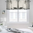 thumbnail image 3 of 2 Pack Abstract Valance for Window Forest Walking Bear Silhouette Natural Scenery Kitchen Valance Rod Pocket Short Curtain Topper Decorative Window Treatment for Living Room Bedroom 54"x18", 3 of 8