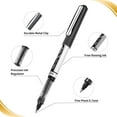 thumbnail image 3 of wqlpp-Liquid Ink Rollerball Pens, 0.7mm Fine Point Tip, 8 Pack (4 Black 4 Blue) Rollerball Pens Quick Drying, Rolling Pen Smooth Writing for Journaling, Note Taking, Office and School Supplies, 3 of 4