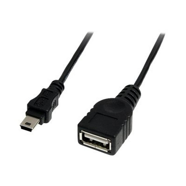 1 ft Mini USB 2.0 Cable USB A to Mini B F/M Type A