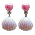 thumbnail image 3 of Lubelski 1 Pair Shell Children's Ear Clips Adorable Stand Out with Shiny Princess Design Kids' Earrings Accessories, 3 of 8