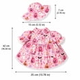 thumbnail image 3 of erdimoy 23 Inch Porch Goose Halloween Dress & Hat 2-Piece Set, Pastel Pink/Purple Ghost Pumpkin Lace Ruffle Outfit, Cute Gothic Statue Costume for Resin Lawn Goose Front Yard Fall Decor, 3 of 6